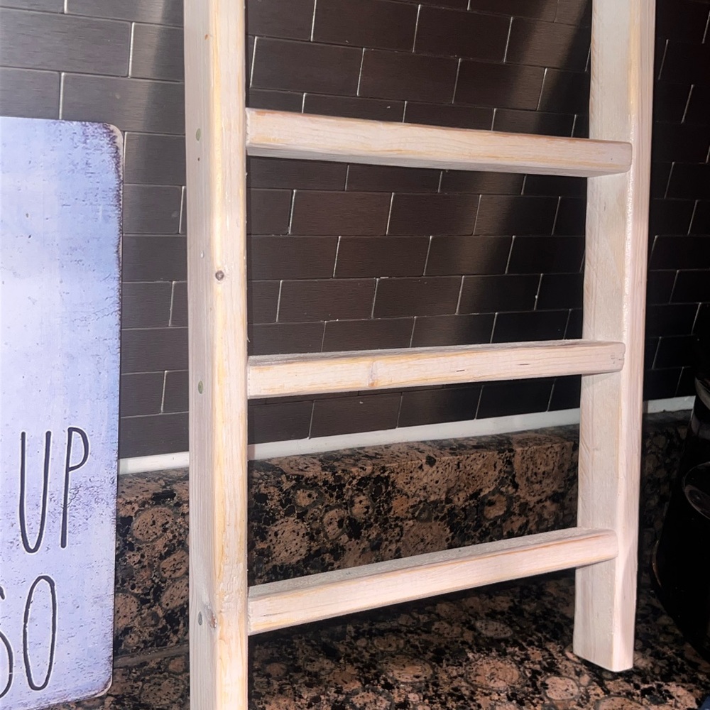 Charming Cream Ladder Wall Shelf
